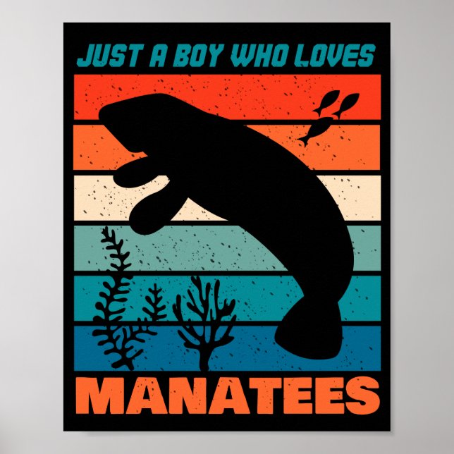 Poster Juste Un Garçon Qui Aime Les Manates - Retro Anima (Devant)