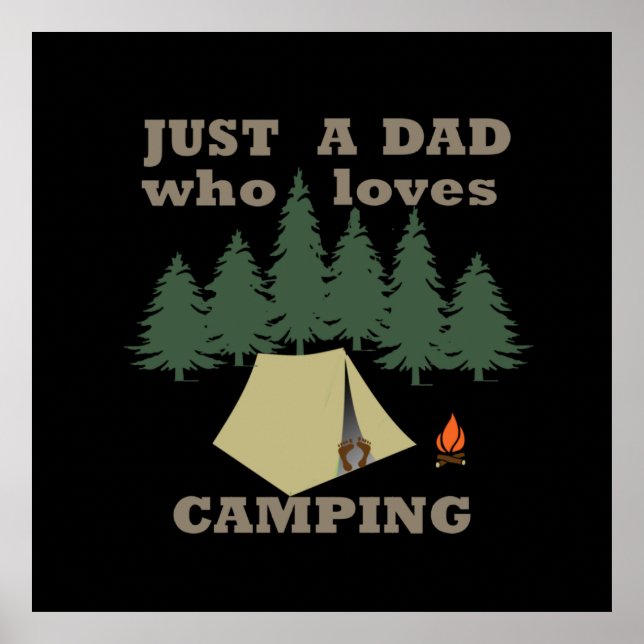 Poster juste un père qui aime le camping et la randonnée (Devant)