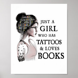 Poster Juste Une Fille Qui A Des Tatouages Et Aime Les Li