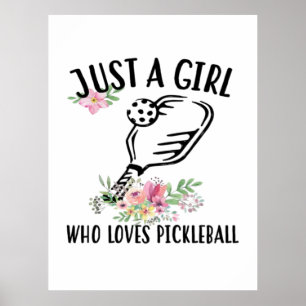 Poster Juste une fille qui adore Pickleball