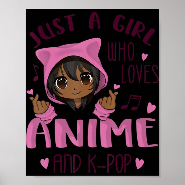 Poster Juste une fille qui aime Anime et K-Pop (Devant)