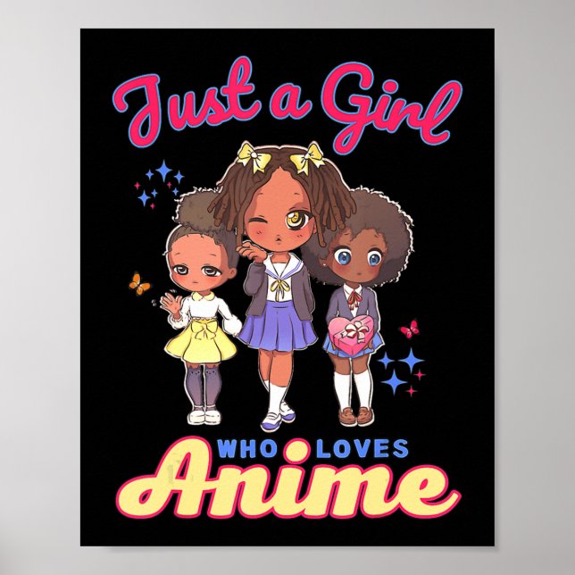 Poster Juste une fille qui aime Anime Kawaii Amérique afr (Devant)
