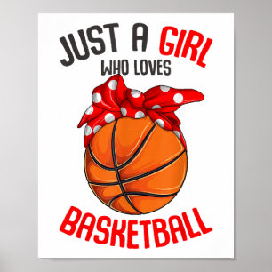 Poster Juste une fille qui aime Basketball Girl