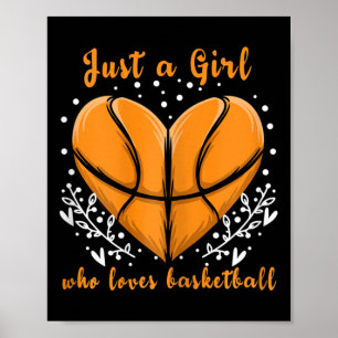 Poster Juste une fille qui aime Basketball Sports Femmes 