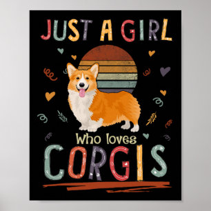 Poster Juste Une Fille Qui Aime Corgis Funny Corgi