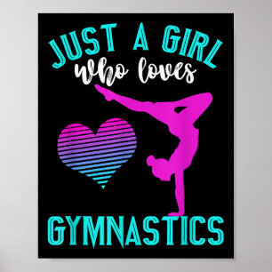 Poster Juste Une Fille Qui Aime La Gymnastique Drôle Gymn
