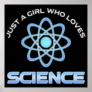 Poster Juste Une Fille Qui Aime La Science