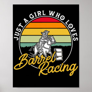 Poster Juste Une Fille Qui Aime Le Barrel Racing Cheval É