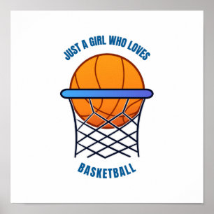 Poster juste une fille qui aime le basket-ball