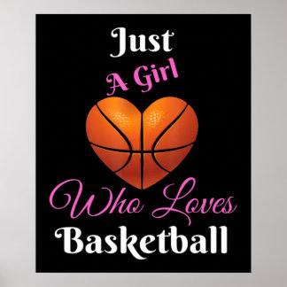 Poster Juste Une Fille Qui Aime Le Basket-Ball