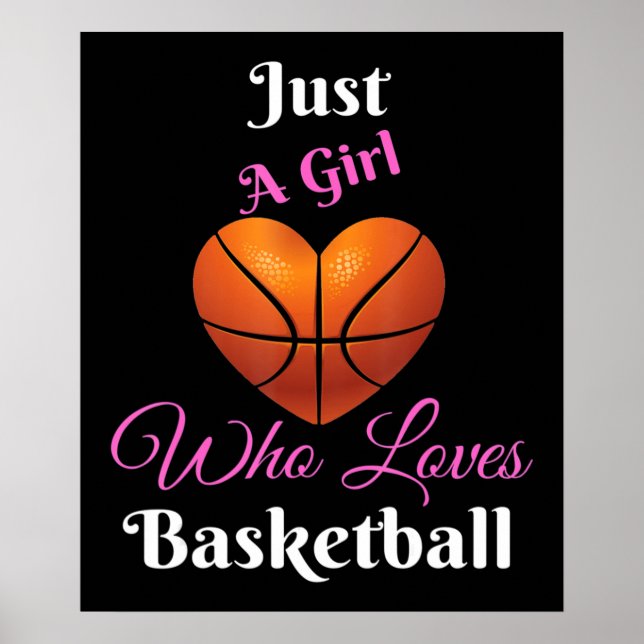 Poster Juste Une Fille Qui Aime Le Basket-Ball (Devant)