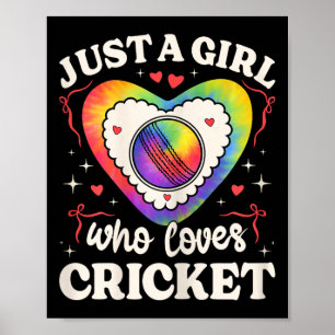 Poster Juste une fille qui aime le cricket Filles hippies