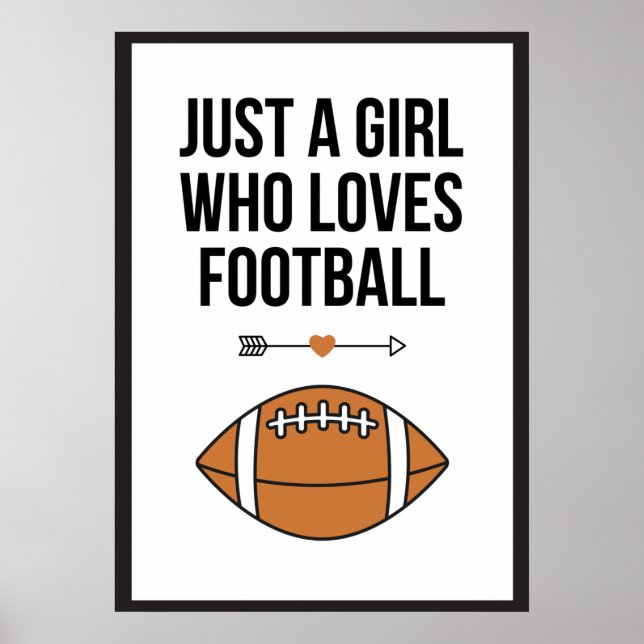 Poster Juste Une Fille Qui Aime Le Football Sporty Athlet (Devant)
