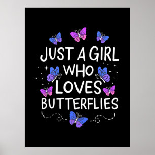 Poster Juste Une Fille Qui Aime Le Papillon