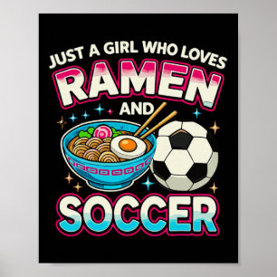 Poster Juste une fille qui aime le ramen et le football