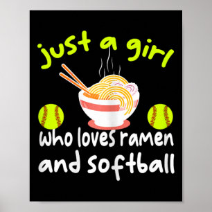Poster Juste une fille qui aime le ramen et le softll drô