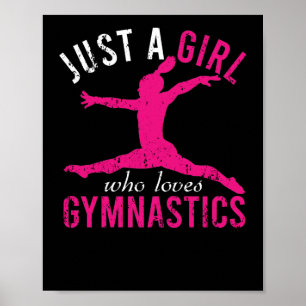 Poster Juste une fille qui aime le sport de gymnastique