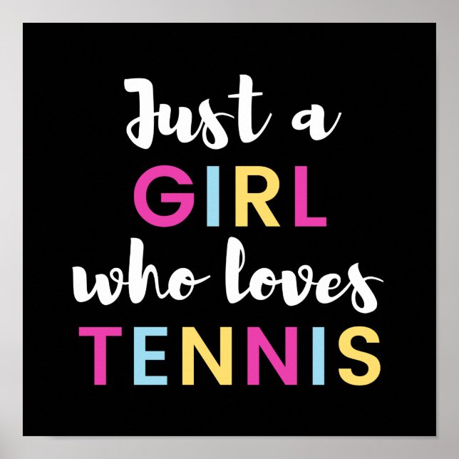 Poster Juste une fille qui aime le tennis (Devant)