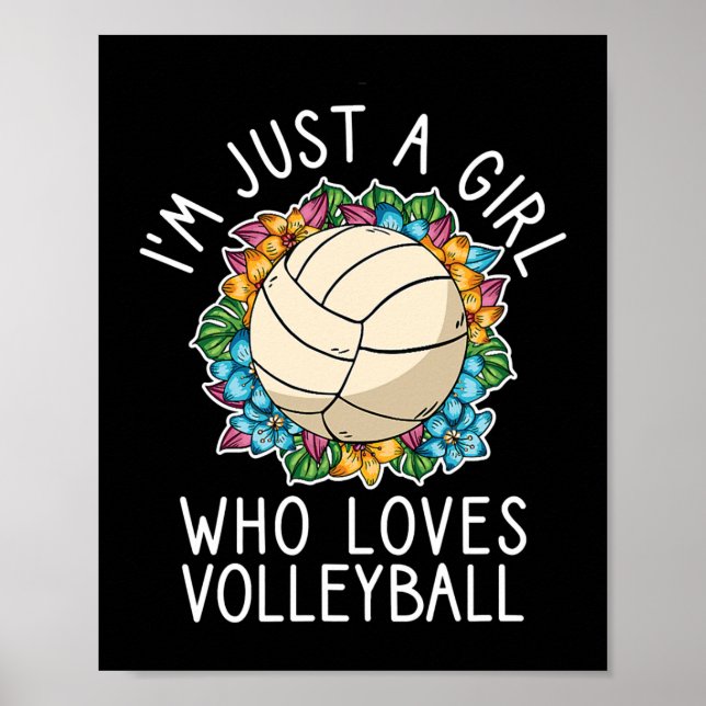 Poster Juste une fille qui aime le volley-ball pour les f (Devant)