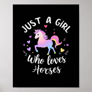 Poster Juste une fille qui aime les chevaux