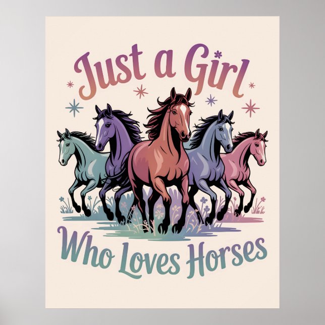 Poster Juste une fille qui aime les chevaux (Devant)