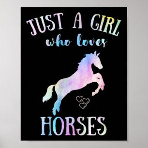 Poster Juste Une Fille Qui Aime Les Chevaux Cheval Équita