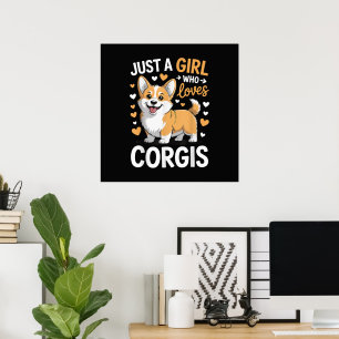 Poster Juste Une Fille Qui Aime Les Corgis