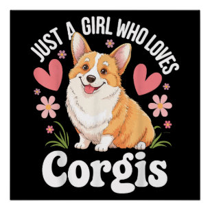 Poster Juste une fille qui aime les Corgis
