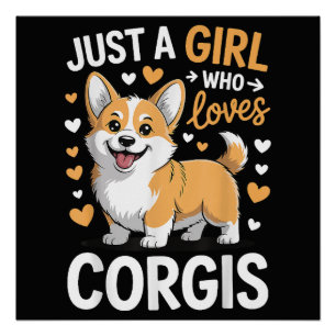 Poster Juste Une Fille Qui Aime Les Corgis