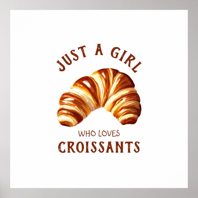 Poster Juste une fille qui aime les croissants (Devant)
