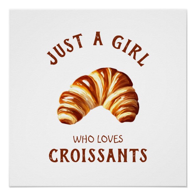 Poster Juste une fille qui aime les croissants (Devant)