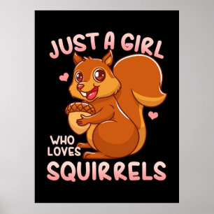 Poster Juste une fille qui aime les écureuils