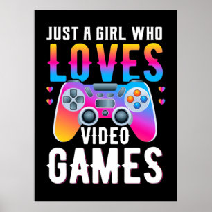 Poster Juste une fille qui aime les jeux vidéo