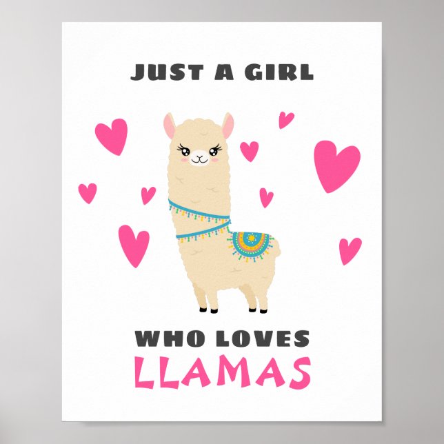 Poster Juste une fille qui aime les lamas (Devant)