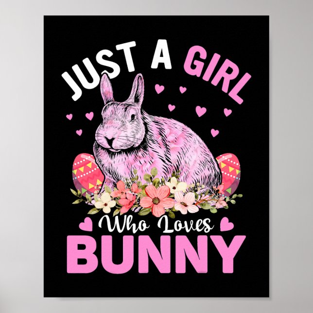Poster Juste une fille qui aime les lapins Chocolat de Pâ (Devant)