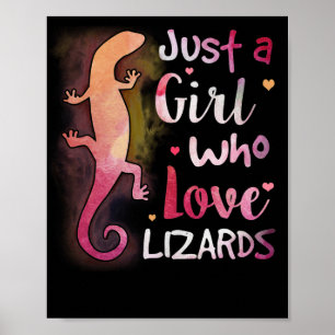 Poster Juste Une Fille Qui Aime Les Lizards