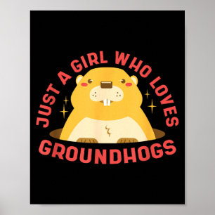 Poster Juste une fille qui aime les marmottes - Joyeuse M