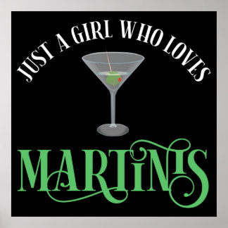 Poster Juste Une Fille Qui Aime Les Martinis
