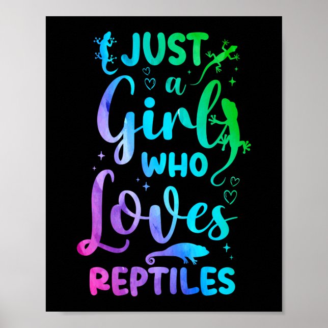 Poster Juste Une Fille Qui Aime Les Reptiles Lizard Aquar (Devant)