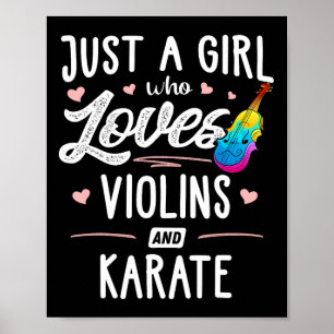 Poster Juste Une Fille Qui Aime Les Violons Et Karate Cad