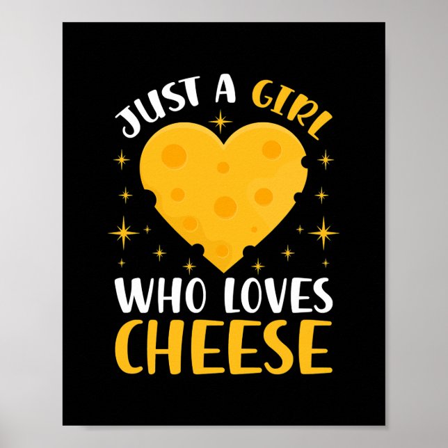 Poster Juste Une Fille Qui Aime Mac Fromage Drôle Pun De  (Devant)