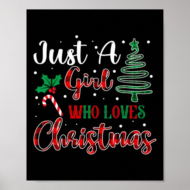 Poster Juste Une Fille Qui Aime Noël Fantastique Noël Fan (Devant)