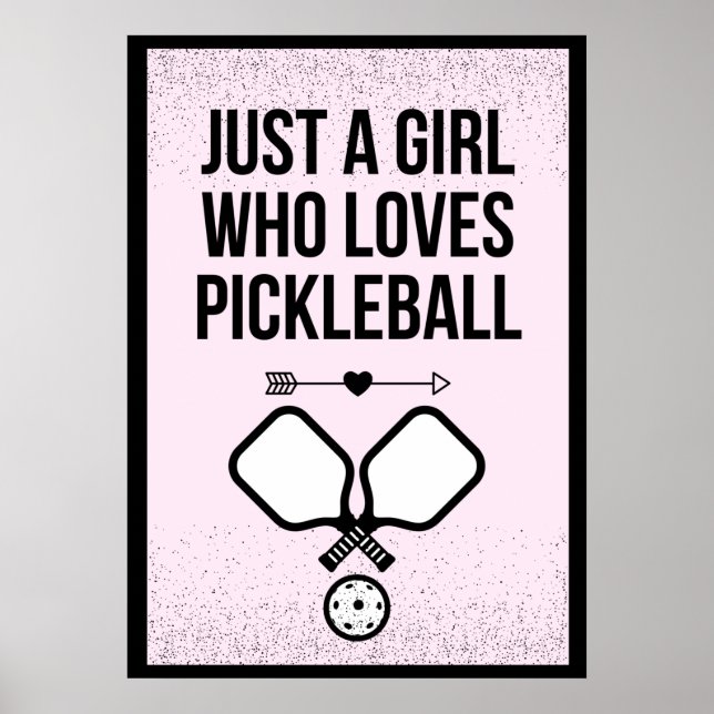 Poster Juste Une Fille Qui Aime Pickleball Sporty Cool mi (Devant)