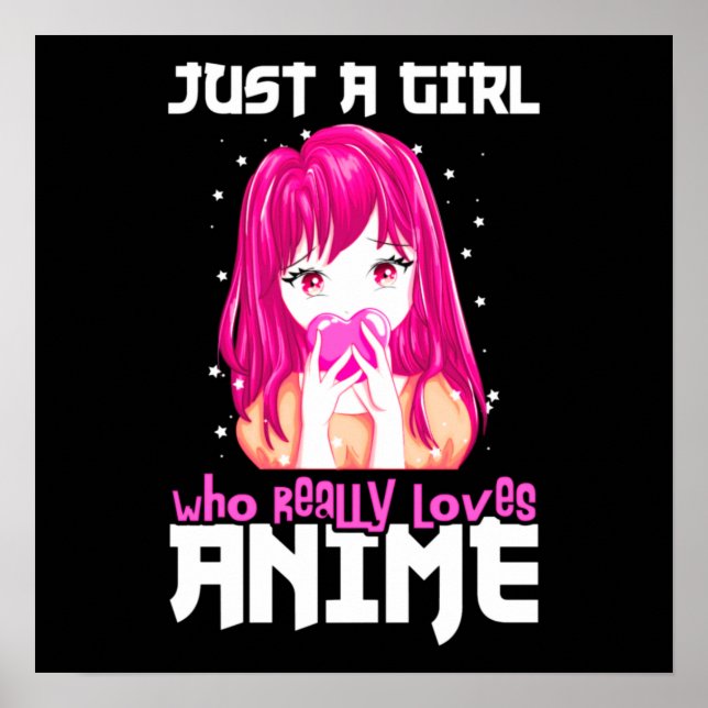 Poster Juste Une Fille Qui Aime Vraiment Anime (Devant)