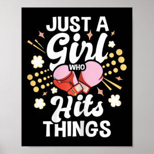 Poster Juste Une Fille Qui Frappe Des Choses - Kickboxing
