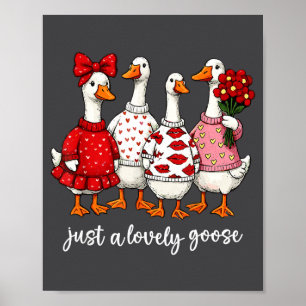 Poster Juste une oie adorable, une oie mignonne et idiote