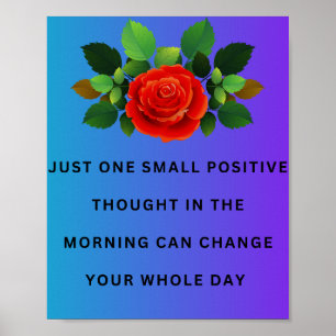 Poster Juste une petite pensée positive le matin