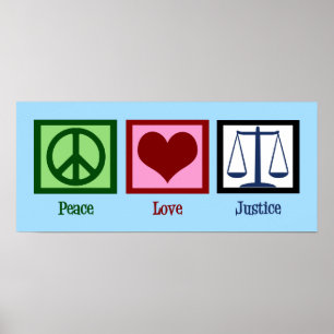 Poster Justice de l'amour pour la paix