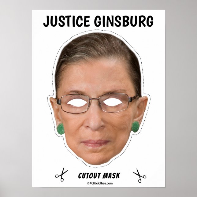 Poster JUSTICE GINSBURG Masque Halloween (Devant)