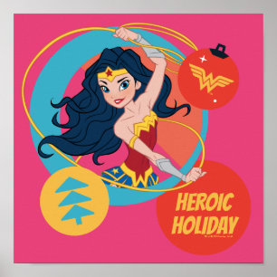 Poster Justice League Wonder Woman Holiday Bauble